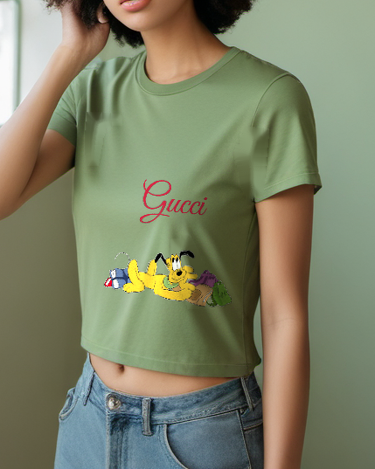 Sage Green Travel Bag Yellow Dog Graphic T-Shirt - styled view 2