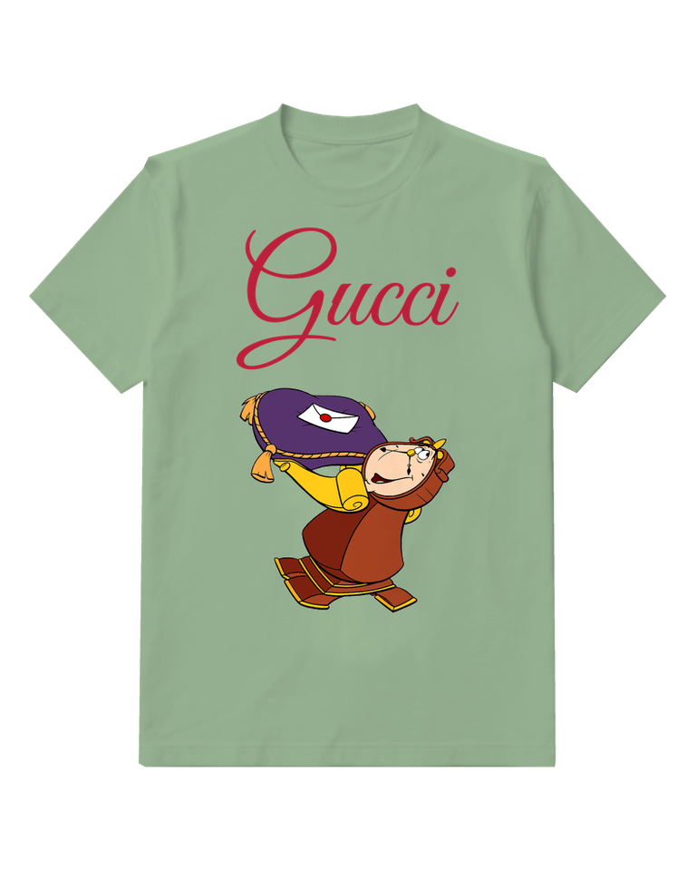 Sage Green Cogsworth Carrying Pillow Graphic T-Shirt - front product view