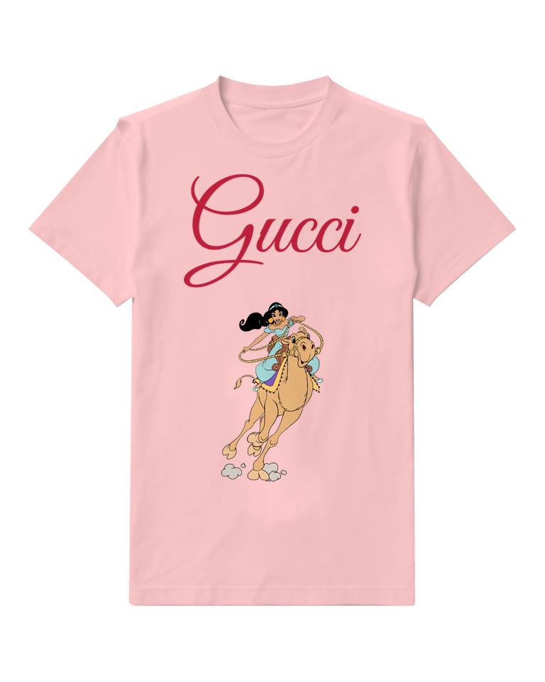 Blush Pink Jasmine Riding Camel With Rope Graphic T-Shirt - front product view