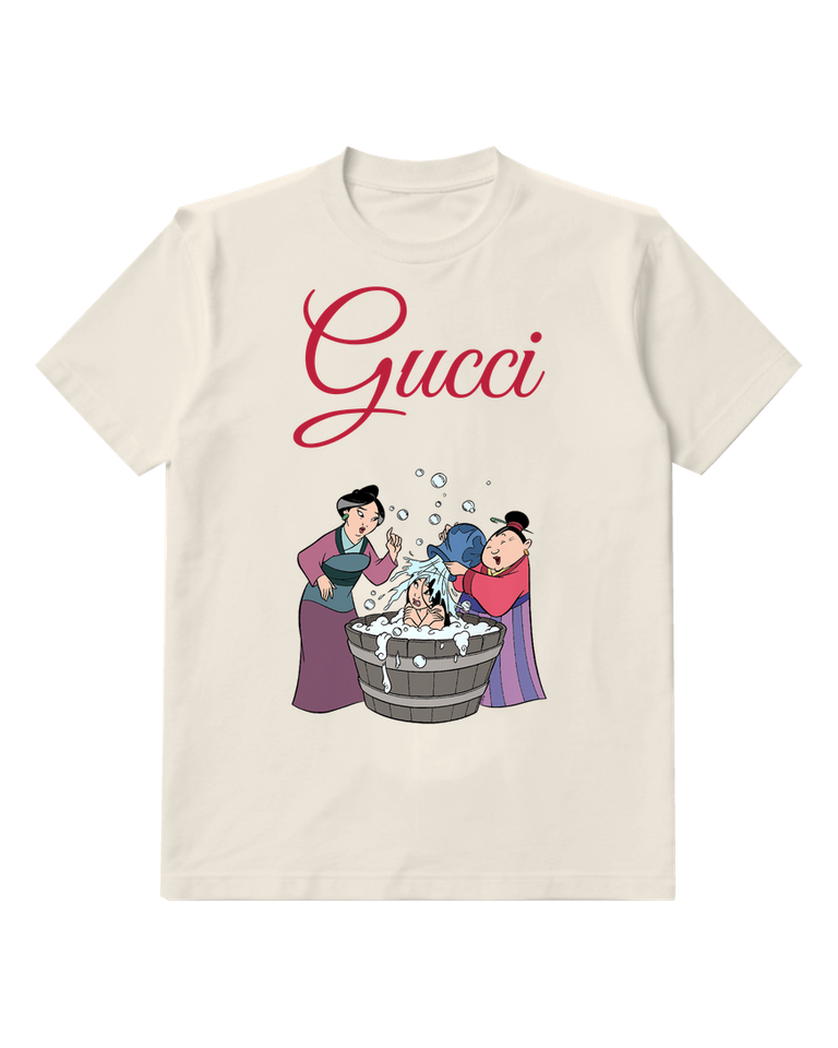 Ivory Mulan In Wooden Tub Being Washed By Others Graphic T-Shirt - front product view