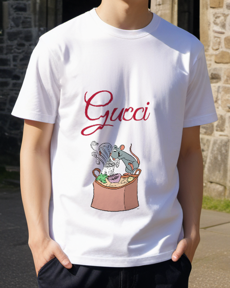 White Rat Cooking Pot Graphic T-Shirt - styled view 3