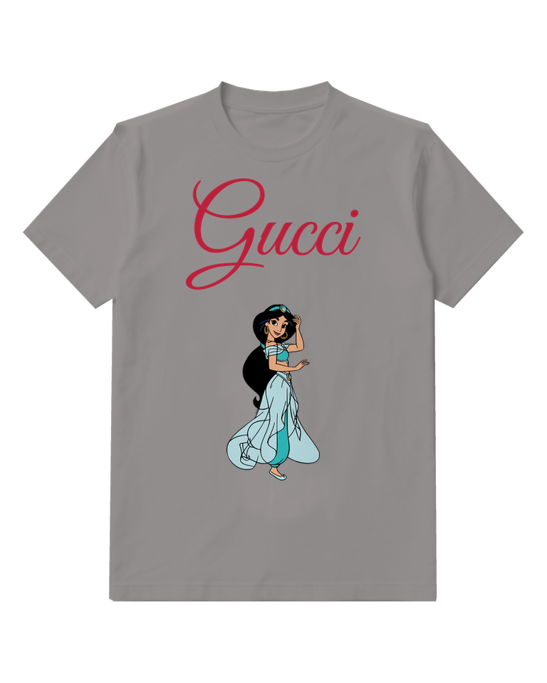 Gray Jasmine In Graceful Walking Stance Graphic T-Shirt - front product view