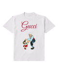 White Pinocchio Being Lifted By Geppetto Graphic T-Shirt - front product view