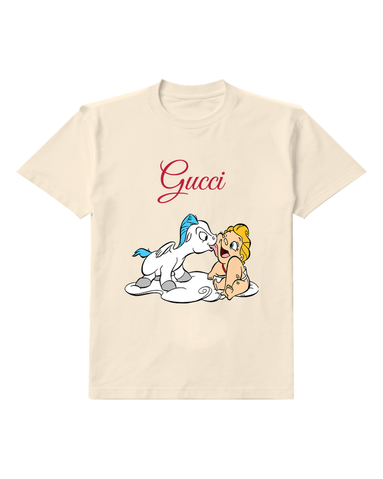 Ivory Pegasus Kisses Baby Hercules Graphic T-Shirt - front product view