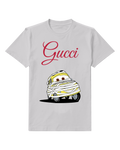 Light Gray Luigi Mummy Car Halloween Graphic T-Shirt - front product view
