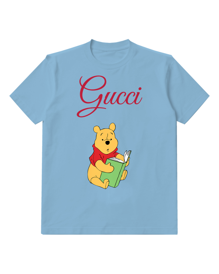 Sky Blue Bear Green Book Graphic T-Shirt - front product view