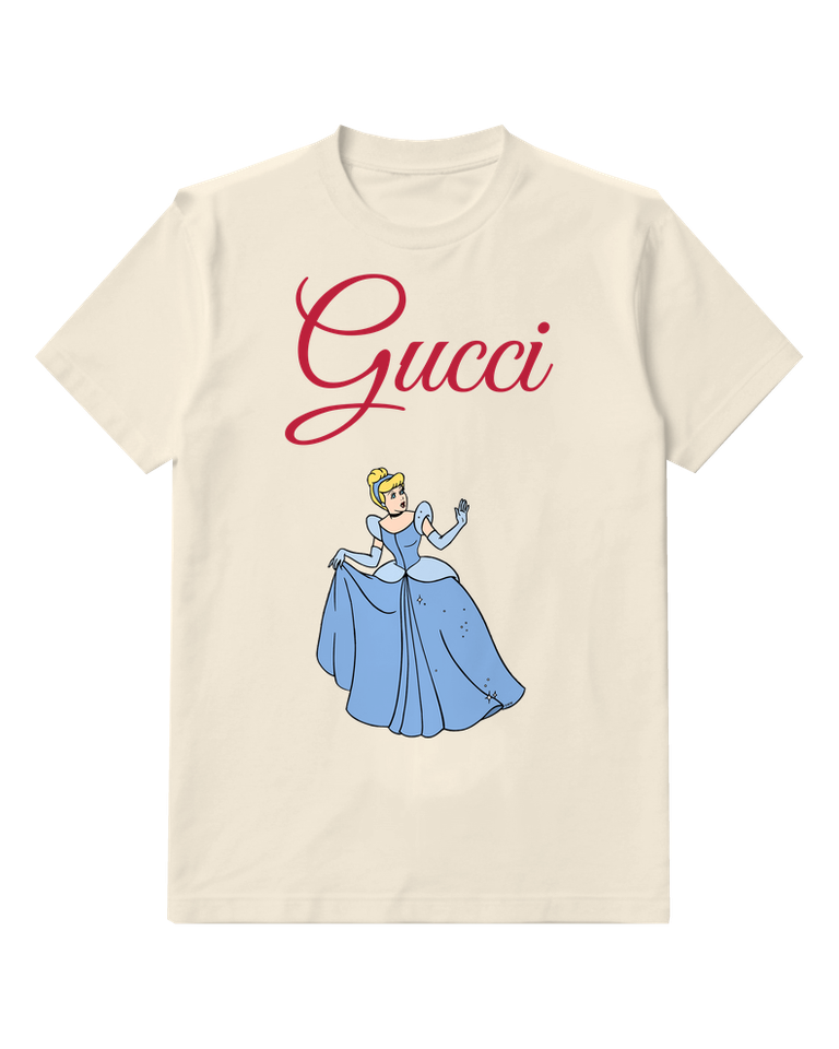 Ivory Cinderella In Blue Gown Waving Hand Graphic T-Shirt - front product view