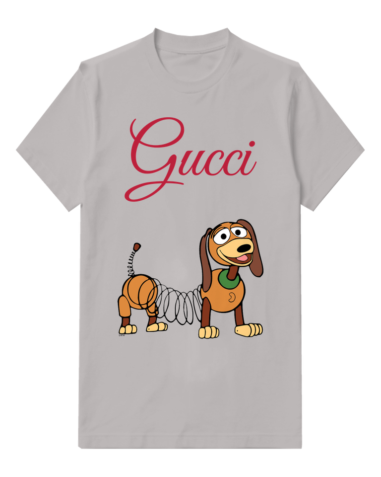 Light Gray Toy Dog Extended Spring Graphic T-Shirt - front product view