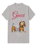 Light Gray Toy Dog Extended Spring Graphic T-Shirt - front product view