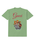 Sage Green Costumed Children In Gray Boat Graphic T-Shirt - front product view