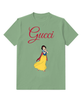 Sage Green Snow White In Joyful Dance Pose Graphic T-Shirt - front product view