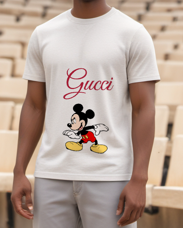 Light Gray Forward Lean Mouse Graphic T-Shirt - styled view 1