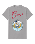 Gray Splashing Whale Circle Graphic T-Shirt - front product view