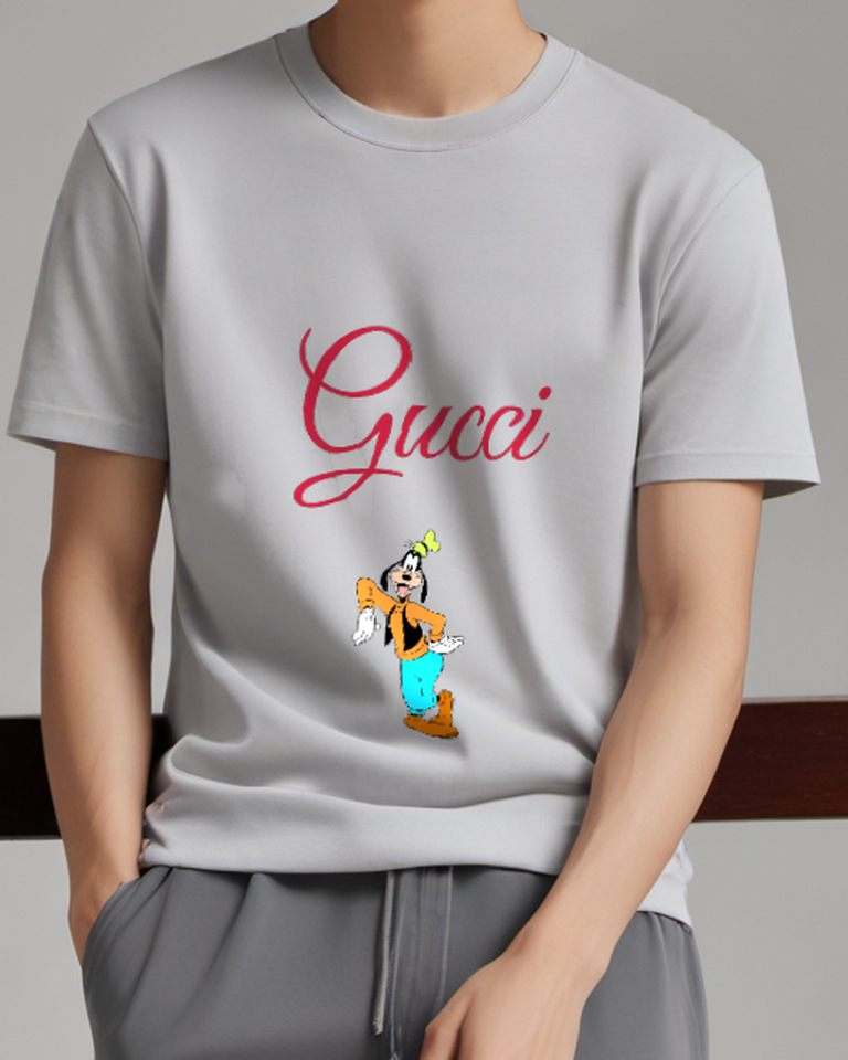 Light Gray Goofy In Playful Stance Graphic T-Shirt - model wearing view