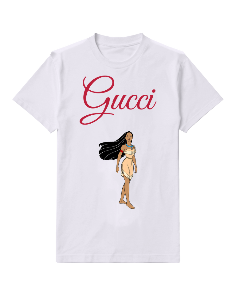 White Long Haired Woman Beige Dress Graphic T-Shirt - front product view