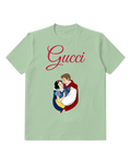 Sage Green Snow White Embraced By Prince Graphic T-Shirt - front product view