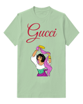 Sage Green Dancer In Joyful Raised Arms Graphic T-Shirt - front product view