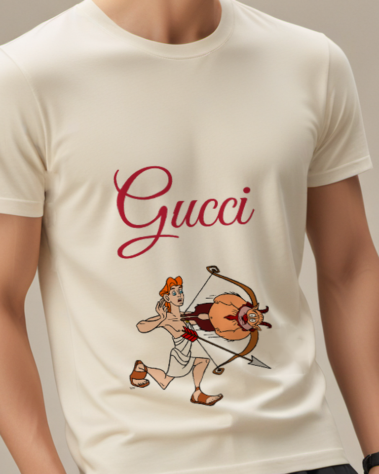 Ivory Hercules Arching Bow At Target Graphic T-Shirt - model wearing view
