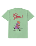 Sage Green Anna In Dynamic Autumn Pose Graphic T-Shirt - front product view