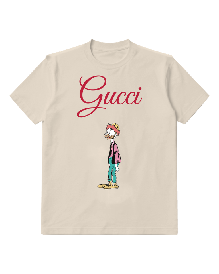 Ivory Gyro Standing Sideways Profile Graphic T-Shirt - front product view