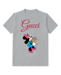 Light Gray Parcel Carrying Bow Mouse Graphic T-Shirt - front product view