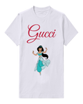 White Jasmine Dancing Gracefully Graphic T-Shirt - front product view