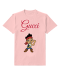 Blush Pink Bandana Pirate Thumbs Up Graphic T-Shirt - front product view