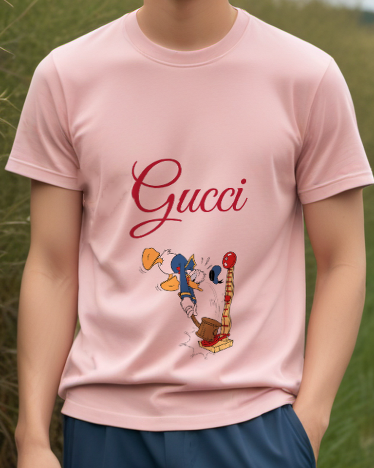 Blush Pink Meerkat Tropical Perch Graphic T-Shirt - model wearing view
