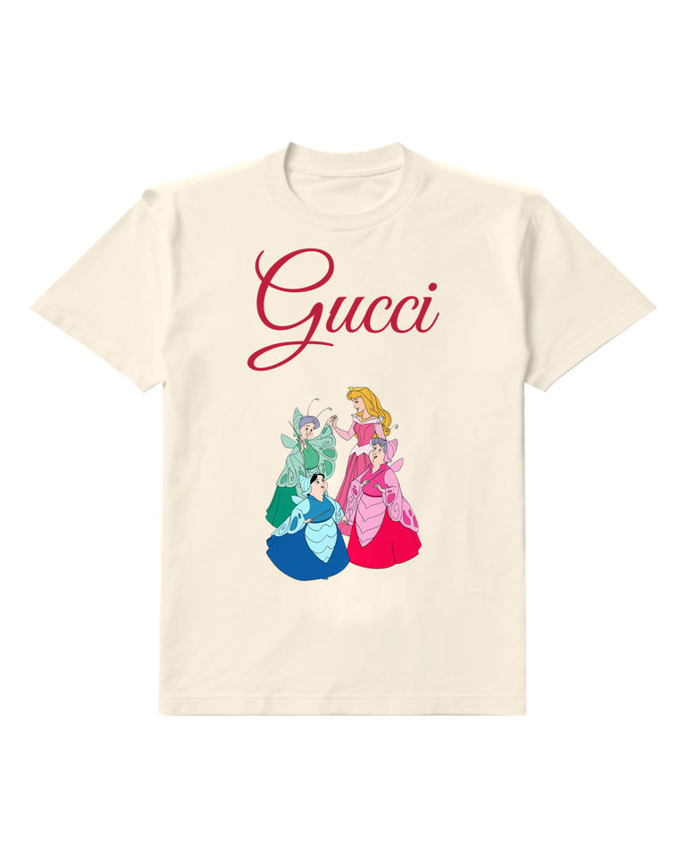 Ivory Aurora In Royal Gown With Fairies Graphic T-Shirt - front product view