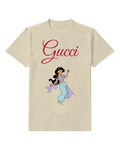 Ivory Turquoise Princess Flowing Lavender Scarf Graphic T-Shirt - front product view