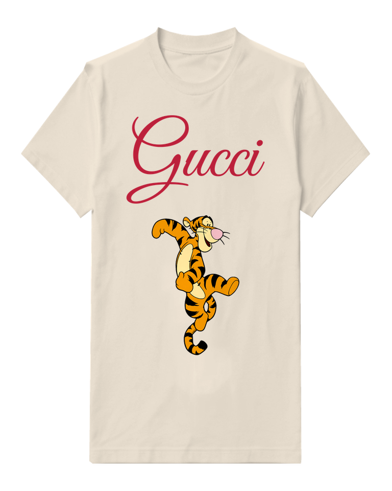 Ivory Tiger Tail Balance Graphic T-Shirt - front product view