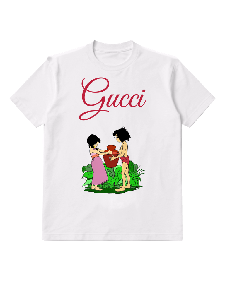 White Two Children Hold A Red Pot Graphic T-Shirt - front product view