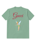 Sage Green Tinker Bell Flying With Arms Spread Graphic T-Shirt - front product view