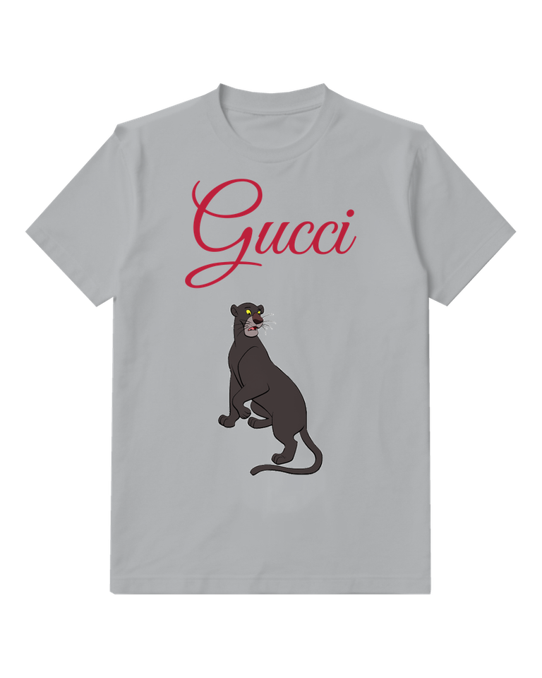 Light Gray Seated Black Panther Graphic T-Shirt - front product view