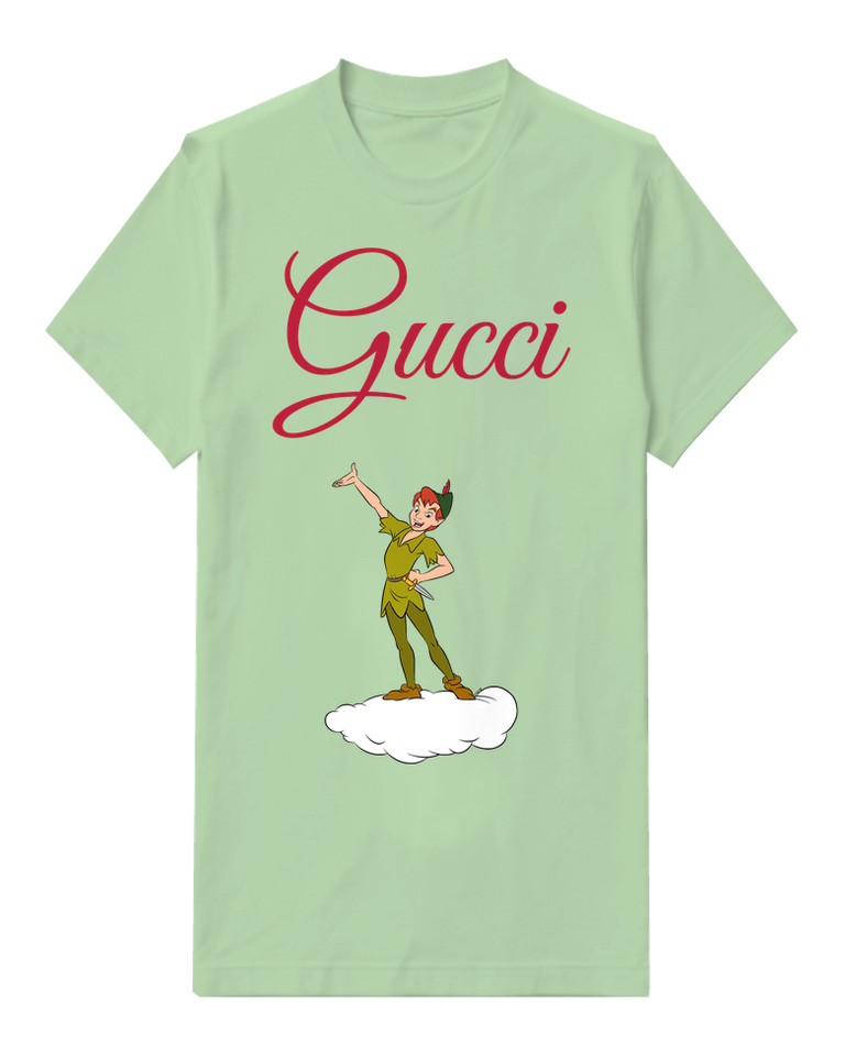 Sage Green Green Boy Standing On Cloud Graphic T-Shirt - front product view