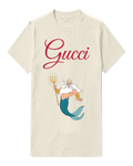 Ivory King Triton Holding Trident Graphic T-Shirt - front product view