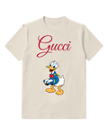 Ivory Donald Duck Holding Hat Graphic T-Shirt - front product view