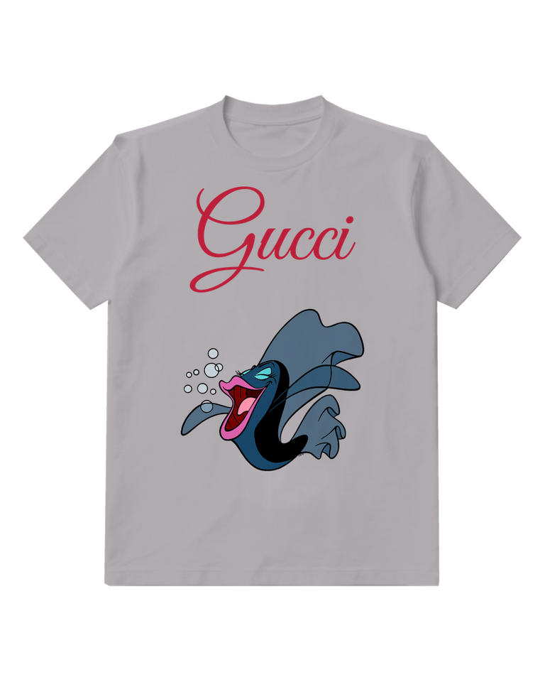 Gray Blackfish Underwater Screaming Graphic T-Shirt - front product view