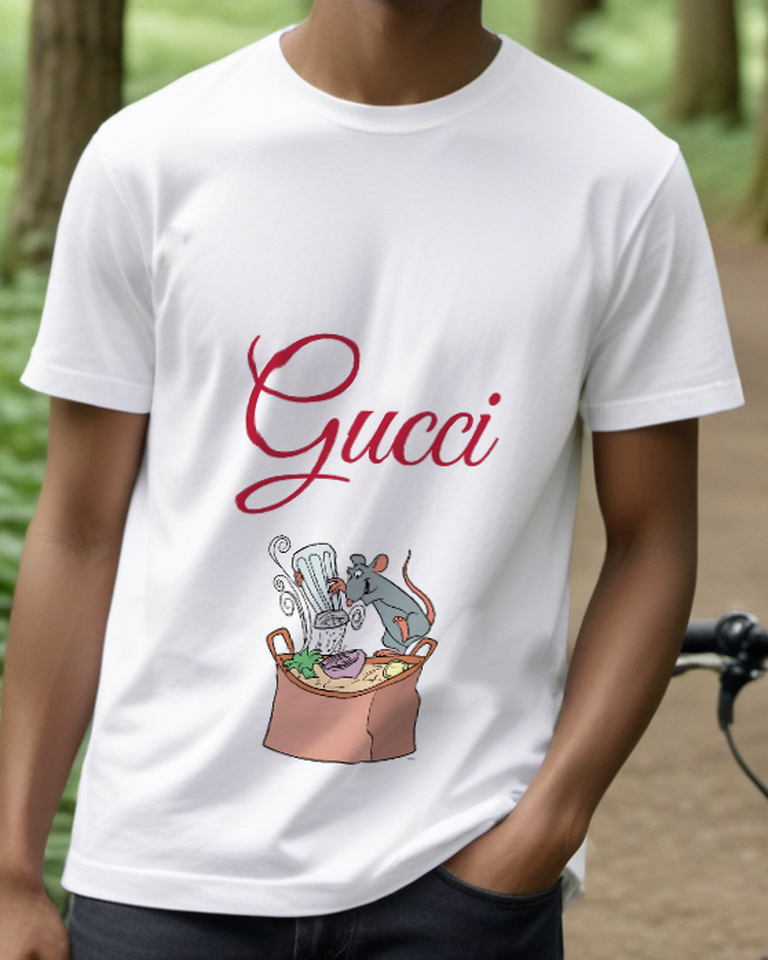 White Rat Cooking Pot Graphic T-Shirt - styled view 1