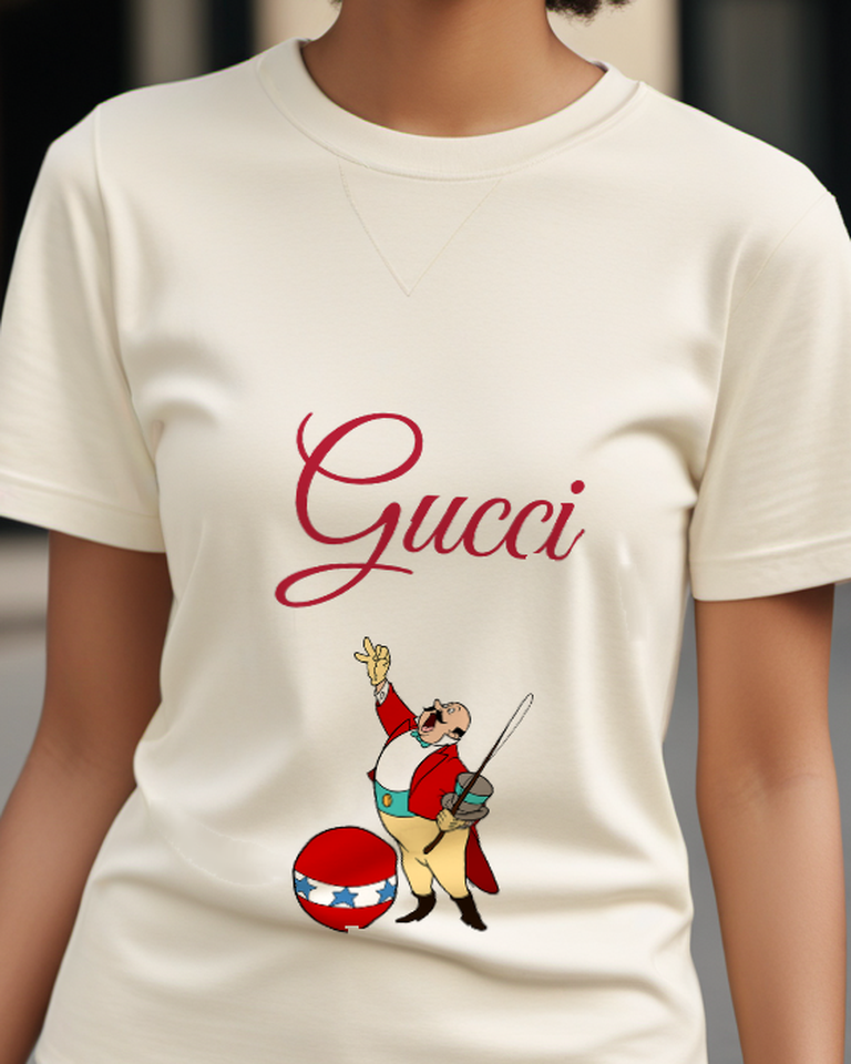 Ivory Ringmaster Gestures With Top Hat And Ball Graphic T-Shirt - model wearing view