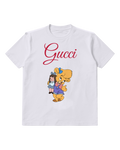 White Molly Bear Holds Doll Companion Graphic T-Shirt - front product view
