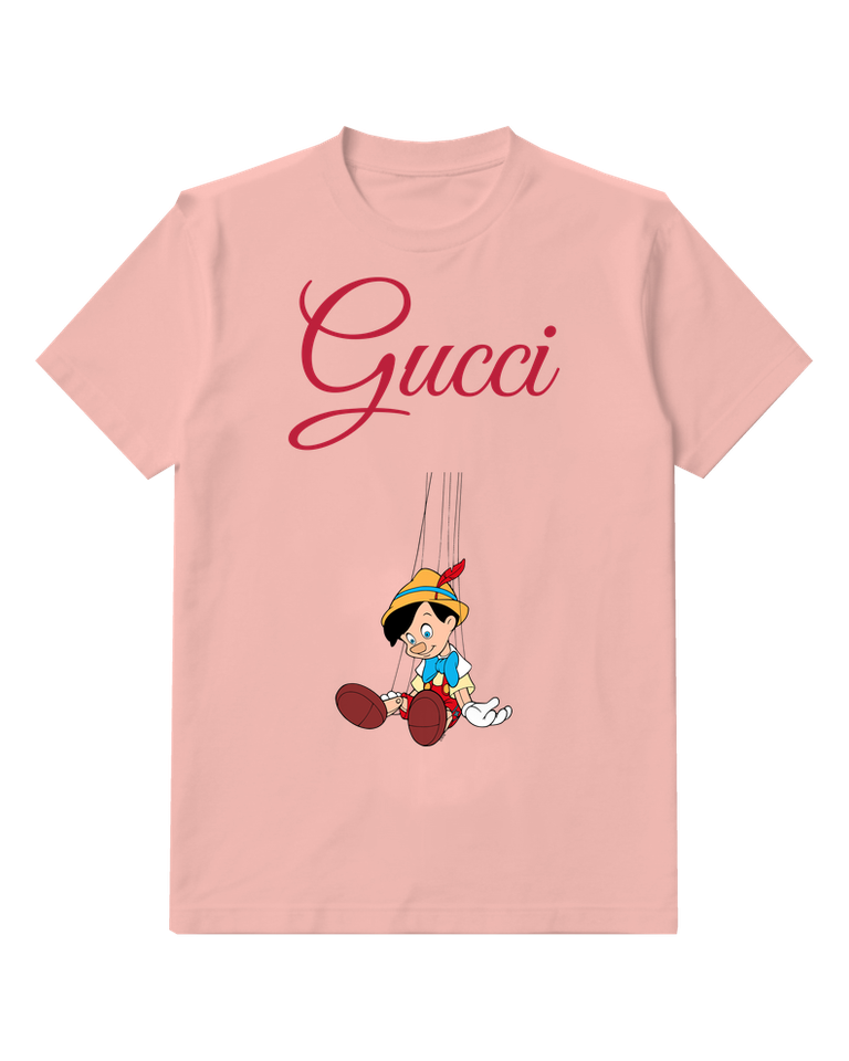 Blush Pink Puppet Boy Hanging From Strings Graphic T-Shirt - front product view