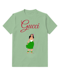 Sage Green Hula Dancer In Green Skirt Graphic T-Shirt - front product view