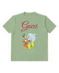 Sage Green Goofy Underwater With Dolphin Graphic T-Shirt - front product view
