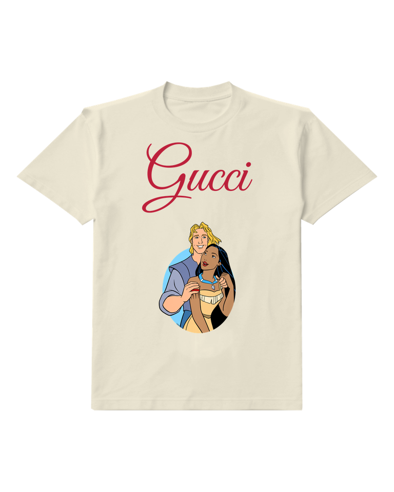 Ivory Explorer Embracing Dark Haired Woman Graphic T-Shirt - front product view