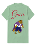 Sage Green Beast In Dynamic Crouching Stance Graphic T-Shirt - front product view