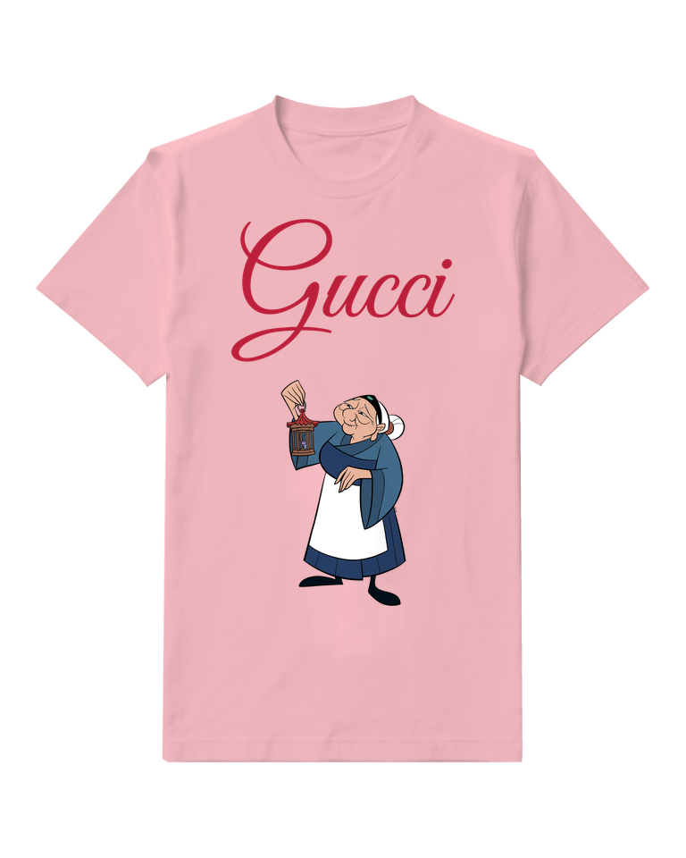 Blush Pink Apron Elder Raising Finger Graphic T-Shirt - front product view