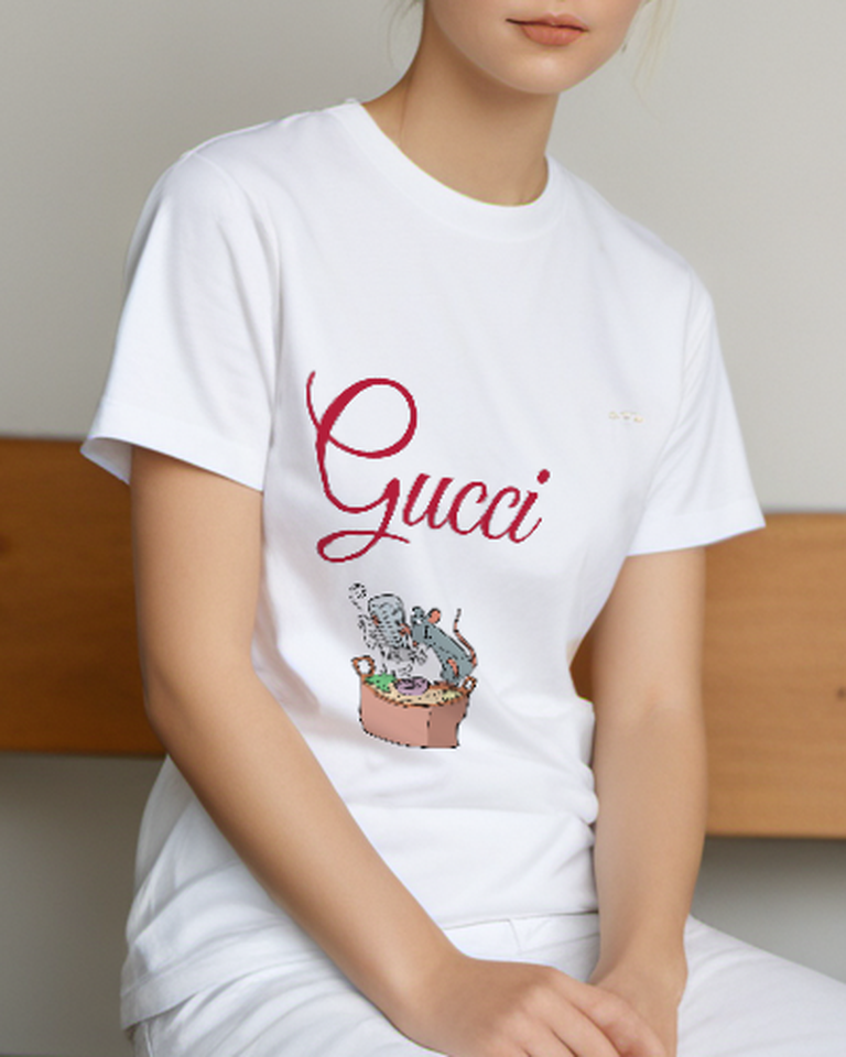 White Rat Cooking Pot Graphic T-Shirt - styled view 4