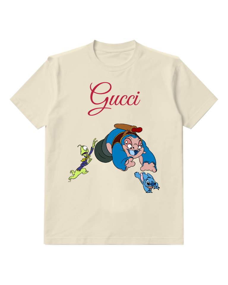 Ivory Pleakley Fleeing From Jumba Graphic T-Shirt - front product view