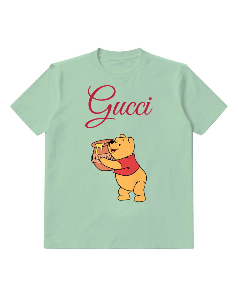 Sage Green Bear Full Honey Jar Graphic T-Shirt - front product view